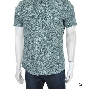 MENS Michael Kors Teal Patterned Casual Shirt